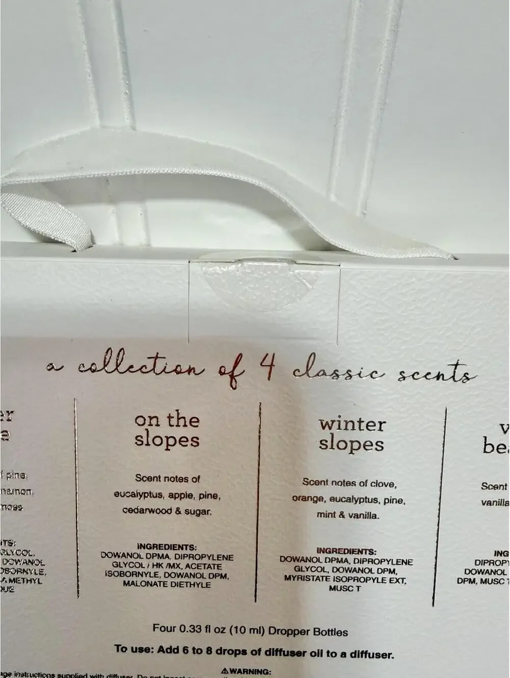Sand + Fog Fragrance Diffuser Oils Gift Set Winter White Vanilla Bean Noel NEW